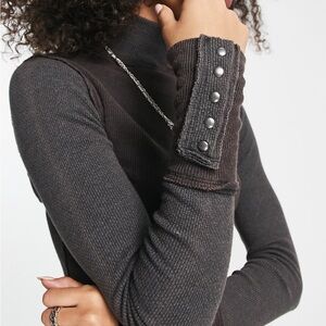 New We the Free Freya Mock Neck Thermal Top